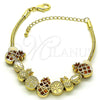 Pulsera Elegante 03.63.2267.07 Oro Laminado, Diseño de Pina y Ãrbol, Pulido, Tono Dorado (03 MM Thickness, 7 Inches Length)