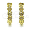 Argolla Mediana 02.210.0799.30 Oro Laminado, Diseño de Osito, con Blanca Micro Pave, Pulido, Tono Dorado