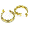 Argolla Mediana 02.210.0799.30 Oro Laminado, Diseño de Osito, con Blanca Micro Pave, Pulido, Tono Dorado
