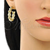 Argolla Mediana 02.210.0799.1.30 Oro Laminado, Diseño de Osito, con Multicolor Micro Pave, Pulido, Tono Dorado