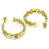 Argolla Mediana 02.210.0799.1.30 Oro Laminado, Diseño de Osito, con Multicolor Micro Pave, Pulido, Tono Dorado