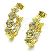 Argolla Mediana 02.210.0799.1.30 Oro Laminado, Diseño de Osito, con Multicolor Micro Pave, Pulido, Tono Dorado