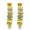 Argolla Mediana 02.210.0800.30 Oro Laminado, Diseño de Libélula, con Blanca Micro Pave, Pulido, Tono Dorado