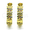 Argolla Mediana 02.210.0800.1.30 Oro Laminado, Diseño de Libélula, con Multicolor Micro Pave, Pulido, Tono Dorado