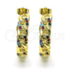 Argolla Mediana 02.210.0801.1.30 Oro Laminado, Diseño de Cubana Pave, Pulido, Tono Dorado
