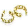 Argolla Mediana 02.210.0794.1.30 Oro Laminado, Diseño de Elefante, con Multicolor Micro Pave, Pulido, Tono Dorado