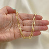 Gargantilla Basica 04.378.0001.16 Oro Laminado, Diseño de Paperclip, Pulido, Tono Dorado (Thickness, 16 Inches Length)