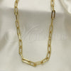 Gargantilla Basica 04.378.0001.16 Oro Laminado, Diseño de Paperclip, Pulido, Tono Dorado (Thickness, 16 Inches Length)