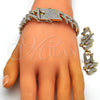 Collar, Pulsera y Dije 06.372.0048 Oro Laminado, con Cristal Blanca, Pulido, Tono Dorado