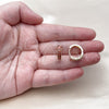 Argolla Huggie 02.210.0105.15.15 Oro Laminado, con Granate Zirconia Cubica, Pulido, Tono Dorado