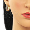 Argolla Huggie 02.195.0072.4.20 Oro Laminado, con Amatista and Blanca Micro Pave, Pulido, Tono Dorado