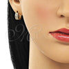 Argolla Huggie 02.195.0104.5.12 Oro Laminado, con Amatista and Blanca Micro Pave, Pulido, Tono Dorado
