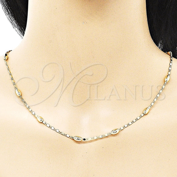 Gargantilla Basica 04.213.0227.24 Oro Laminado, Pulido, Tono Dorado (04 MM Thickness, 24 Inches Length)