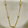Gargantilla Basica 04.213.0227.24 Oro Laminado, Pulido, Tono Dorado (04 MM Thickness, 24 Inches Length)