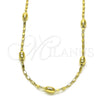 Gargantilla Basica 04.213.0227.24 Oro Laminado, Pulido, Tono Dorado (04 MM Thickness, 24 Inches Length)