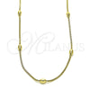 Gargantilla Basica 04.213.0260.24 Oro Laminado, Diseño de Box, Pulido, Tono Dorado (01 MM Thickness, 24 Inches Length)