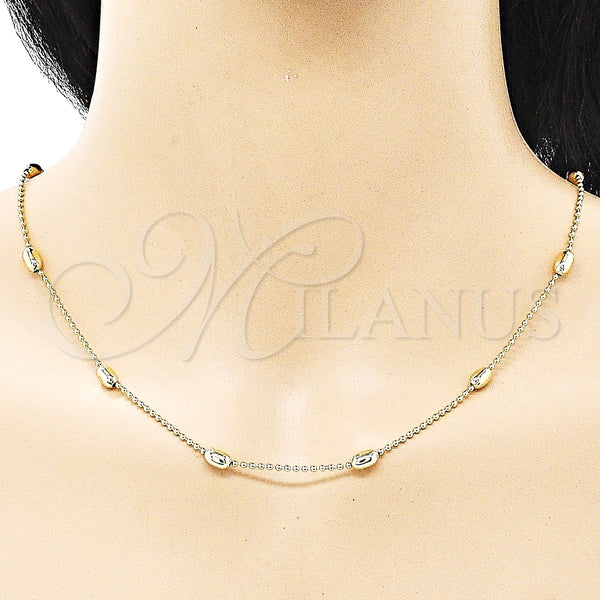 Gargantilla Basica 04.213.0261.24 Oro Laminado, Pulido, Tono Dorado (04 MM Thickness, 24 Inches Length)