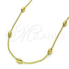 Gargantilla Basica 04.213.0261.24 Oro Laminado, Pulido, Tono Dorado (04 MM Thickness, 24 Inches Length)