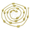 Gargantilla Basica 04.213.0261.24 Oro Laminado, Pulido, Tono Dorado (04 MM Thickness, 24 Inches Length)