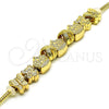 Pulsera Elegante 03.63.2271.07 Oro Laminado, Diseño de Corona y Niñita Pequeña, Pulido, Tono Dorado (03 MM Thickness, 7 Inches Length)