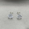 Arete Dormilona 02.401.0054.07 Plata Rodinada, con Zirconia Cubica Blanca, Pulido, Tono Plateado
