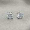 Arete Dormilona 02.401.0054.08 Plata Rodinada, con Zirconia Cubica Blanca, Pulido, Tono Plateado