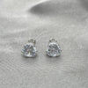 Arete Dormilona 02.401.0054.09 Plata Rodinada, con Zirconia Cubica Blanca, Pulido, Tono Plateado