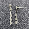 Arete Largo 02.401.0066 Plata Rodinada, con Zirconia Cubica Blanca, Pulido, Tono Plateado