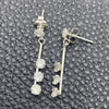 Arete Largo 02.401.0067 Plata Rodinada, con Zirconia Cubica Blanca, Pulido, Tono Plateado