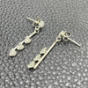 Arete Largo 02.401.0068 Plata Rodinada, con Zirconia Cubica Blanca, Pulido, Tono Plateado