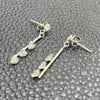 Arete Largo 02.401.0068 Plata Rodinada, con Zirconia Cubica Blanca, Pulido, Tono Plateado