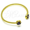 Aro Individual 07.341.0019.3 Oro Laminado, con Dark Ametista Zirconia Cubica and Blanca Micro Pave, Pulido, Tono Dorado (04 MM Thickness, One size fits all)