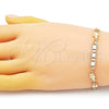 Pulsera Elegante 03.63.2272.07 Oro Laminado, Diseño de Elefante y Mariner, Pulido, Tono Dorado (06 MM Thickness, 7 Inches Length)