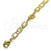 Pulsera Elegante 03.63.2272.07 Oro Laminado, Diseño de Elefante y Mariner, Pulido, Tono Dorado (06 MM Thickness, 7 Inches Length)