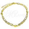 Tobillera Elegante 03.63.2272.10 Oro Laminado, Diseño de Elefante y Mariner, Pulido, Tono Dorado (06 MM Thickness, 10 Inches Length)