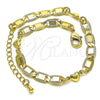 Pulsera Elegante 03.63.2273.08 Oro Laminado, Diseño de Corazón y Mariner, Pulido, Tono Dorado (06 MM Thickness, 8 Inches Length)