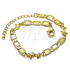 Pulsera Elegante 03.63.2276.07 Oro Laminado, Diseño de Delfín y Mariner, Pulido, Tono Dorado (06 MM Thickness, 7 Inches Length)