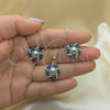 Juego de Arete y Dije de Adulto 10.379.0044.2 Oro Laminado, con Marfil Perla, Esmaltado Azul, Tono Dorado