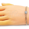 Pulsera Elegante 03.213.0162.4.07 Oro Laminado, Diseño de Miami Cubana, con Amatista Zirconia Cubica and Blanca Micro Pave, Pulido, Tono Dorado (04 MM Thickness, 7 Inches Length)