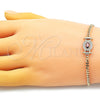 Pulsera Elegante 03.213.0178.2.07 Oro Laminado, Diseño de Miami Cubana, con Granate Zirconia Cubica and Blanca Micro Pave, Pulido, Tono Dorado (03 MM Thickness, 7 Inches Length)
