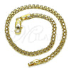 Pulsera Básica 04.213.0262.08 Oro Laminado, Diseño de Bismarco, Pulido, Tono Dorado (03 MM Thickness, 8 Inches Length)