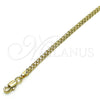 Tobillera Básica 04.213.0262.10 Oro Laminado, Diseño de Bismarco, Pulido, Tono Dorado (Grosor 02.8 MM, 10 Pulgadas de Largo)