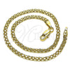 Tobillera Básica 04.213.0262.10 Oro Laminado, Diseño de Bismarco, Pulido, Tono Dorado (Grosor 02.8 MM, 10 Pulgadas de Largo)