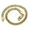 Pulsera Básica 04.213.0263.07 Oro Laminado, Diseño de Bismarco, Pulido, Tono Dorado (Grosor 04 MM, 8 Pulgadas de Largo)