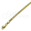 Tobillera Básica 04.213.0263.10 Oro Laminado, Diseño de Bismarco, Pulido, Tono Dorado (Grosor 03.7 MM, 10 Pulgadas de Largo)