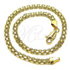 Tobillera Básica 04.213.0263.10 Oro Laminado, Diseño de Bismarco, Pulido, Tono Dorado (Grosor 03.7 MM, 10 Pulgadas de Largo)