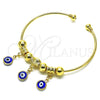 Aro Individual 07.93.0012.1 Oro Laminado, con Zafiro Azul Cristal, Pulido, Tono Dorado (02 MM Thickness, One size fits all)