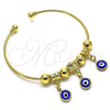 Aro Individual 07.93.0012.1 Oro Laminado, con Zafiro Azul Cristal, Pulido, Tono Dorado (02 MM Thickness, One size fits all)