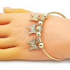 Aro Individual 07.93.0014 Oro Laminado, Diseño de Mariposa, Pulido, Tono Dorado (02 MM Thickness, One size fits all)