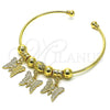 Aro Individual 07.93.0014 Oro Laminado, Diseño de Mariposa, Pulido, Tono Dorado (02 MM Thickness, One size fits all)